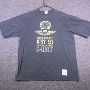 Y2K G-Unit Shirt Mens XL Black Built To Last DIST 50 Graphic Tee Hip Hop